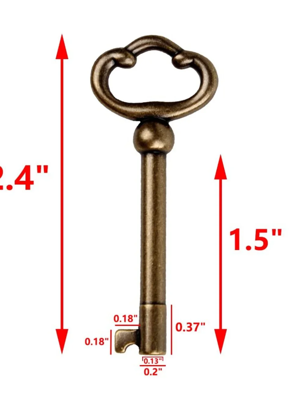 KY-2AB and KY-3AB Skeleton Key, Hollow Barrel Skeleton Keys, Antique Brass Keys,
